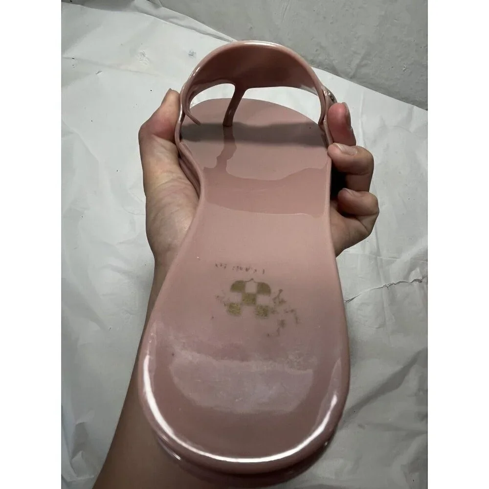 Vince Camuto Women's Size 7 Evolet Light Pink Open Toe Jellies Flip Flops Flats